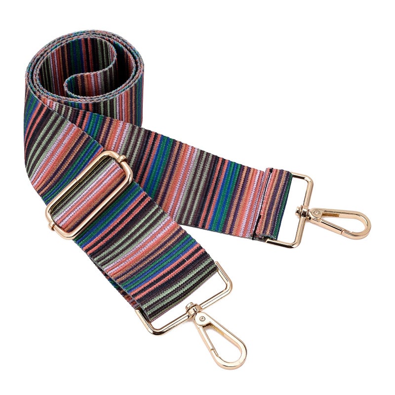 ZOOEASS Wide Shoulder Strap Adjustable Replacement Belt Crossbody Canvas Bag Handbag (wide:1.97"(5CM) Color bar) - Image 1